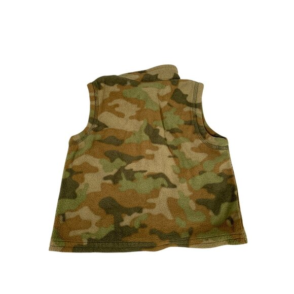 Faded Glory Boys Infant Baby Size 6 9 months vest full zip fleece jacket Camo Gr - Picture 3 of 3
